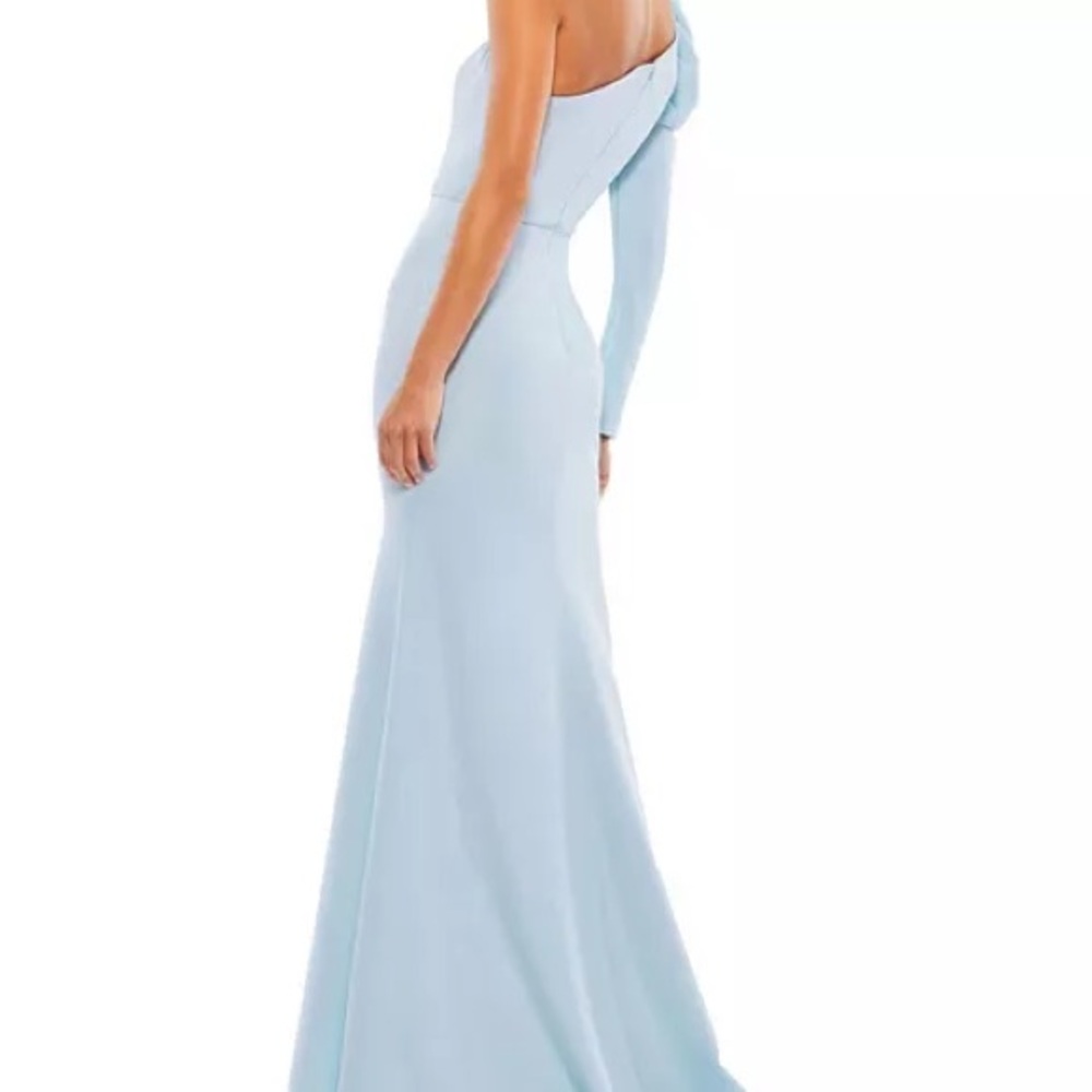 Mac Duggal Asymmetrical Light Blue Gown for Weddings - Picture 3 of 4